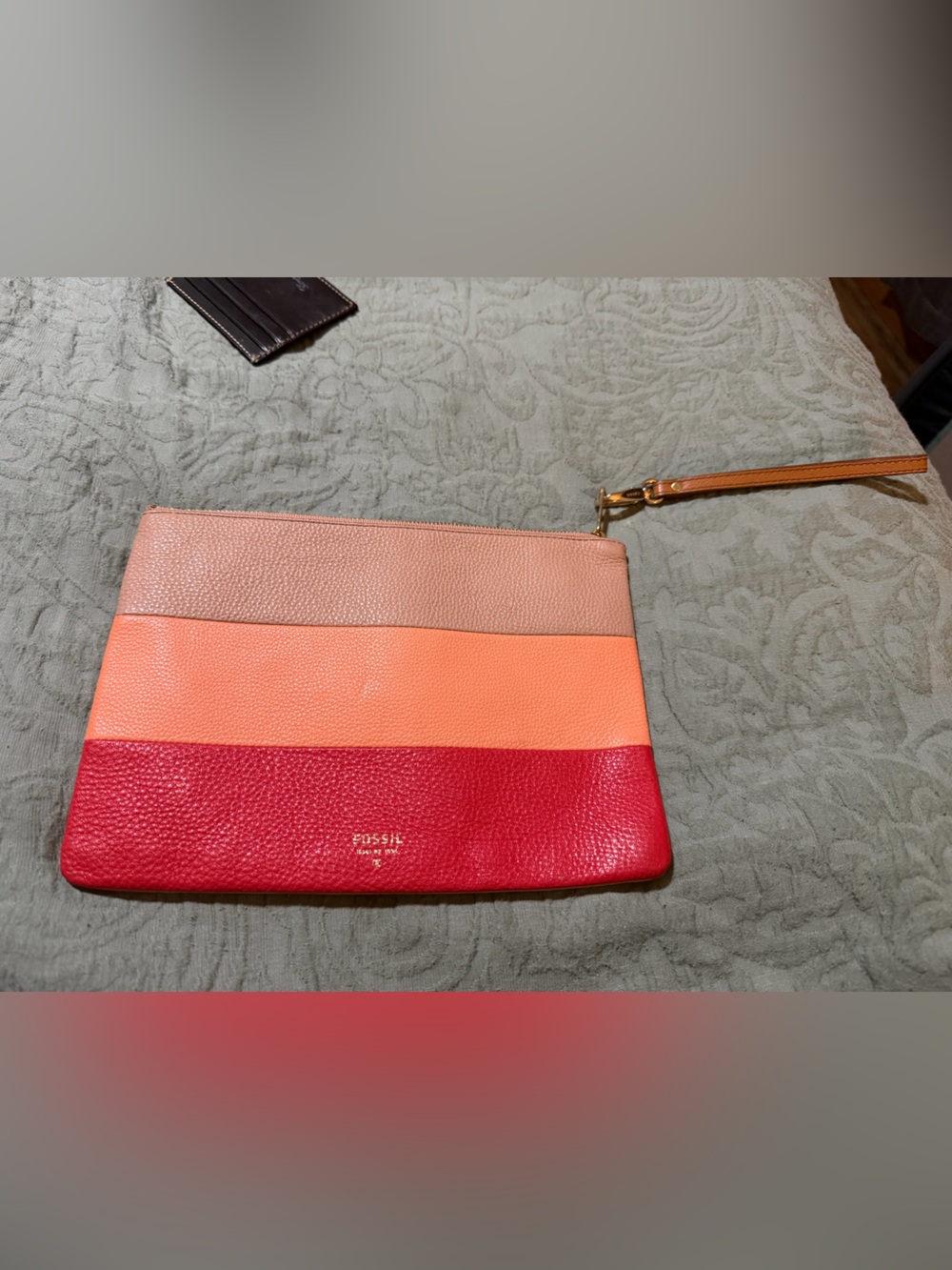 Fossil Leather Large Wristlet